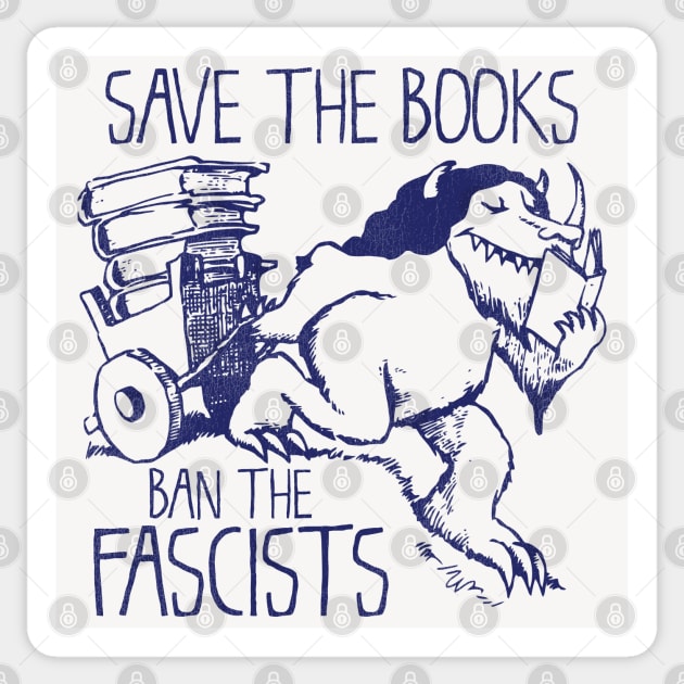 Save the Books Sticker by darklordpug